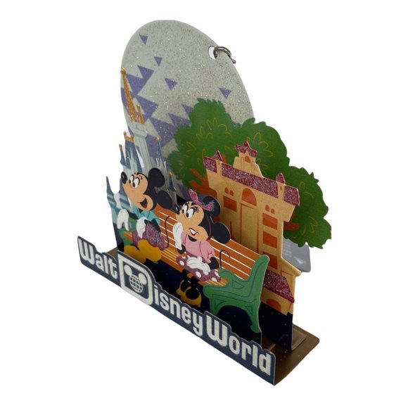 Walt Disney World Mickey and Minnie Mouse Metal Diorama Ornament - Picture 2 of 6